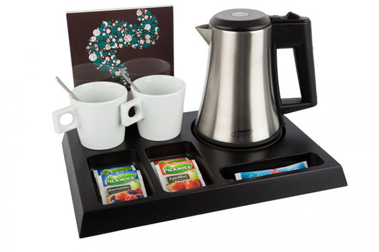 SIGNUM Welcome Tray Black (with Kettle and 2 Cups)