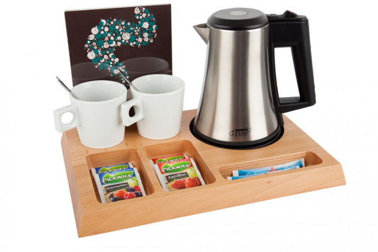 SIGNUM Welcome Tray Natural (with Kettle and 2 Cups)
