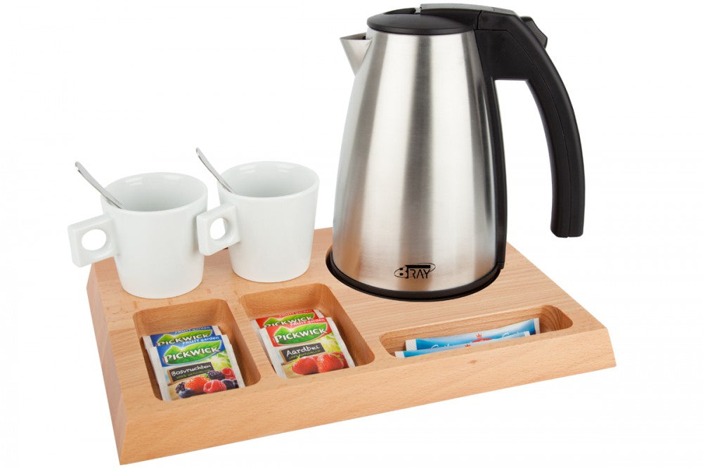 SIGNUM Welcome Tray Natural (with Kettle and 2 Cups)